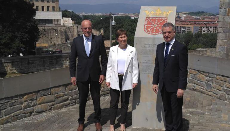 Asamblea extraordinaria de la Eurorregión Nueva Aquitania-Euskadi-Navarra. Acto presidido por los tres máximos responsables de las regiones integrantes: Alain Rousset, de Nueva Aquitania; Iñigo Urkullu, de Euskadi, y Uxue Barkos, de Navarra