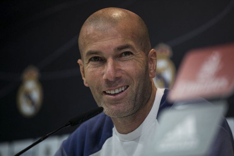 Zidane, en la sala de prensa