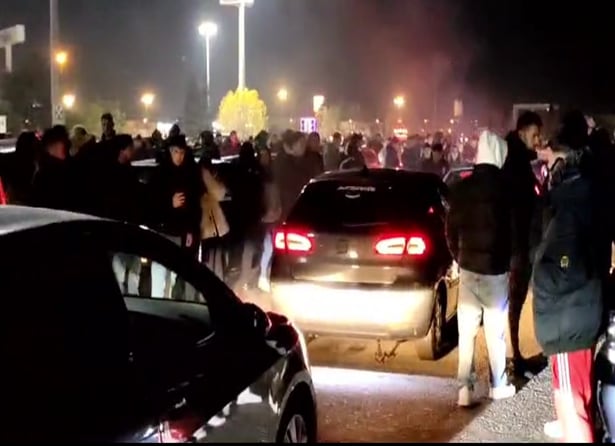 Concentración ilegal de coches tuneados en Parque Oeste de Alcorcón