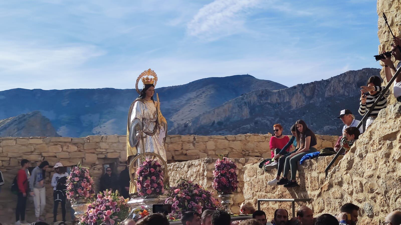 La imagen de Santa Catalina, en el castillo de Jaén.