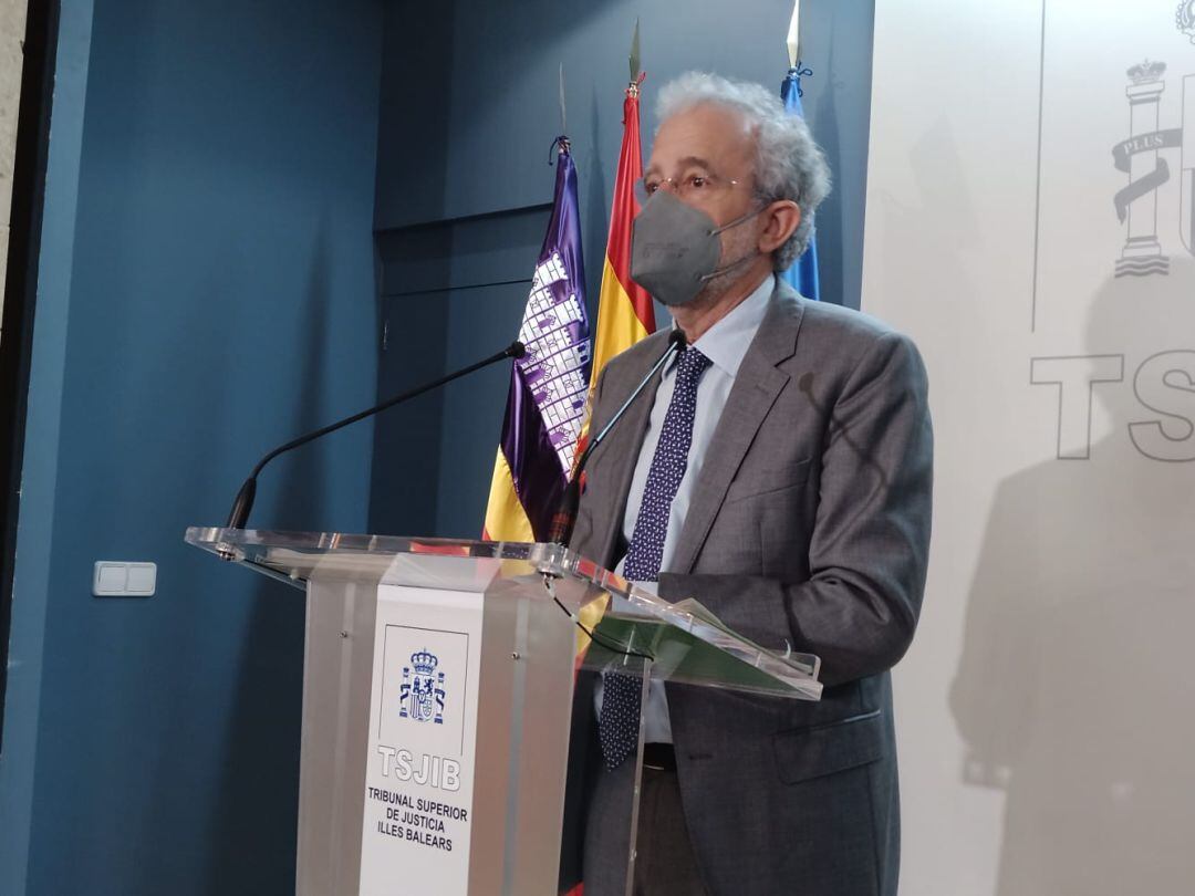 El presidente del TSJIB, Carlos Gómez, presenta la Memoria de 2020.