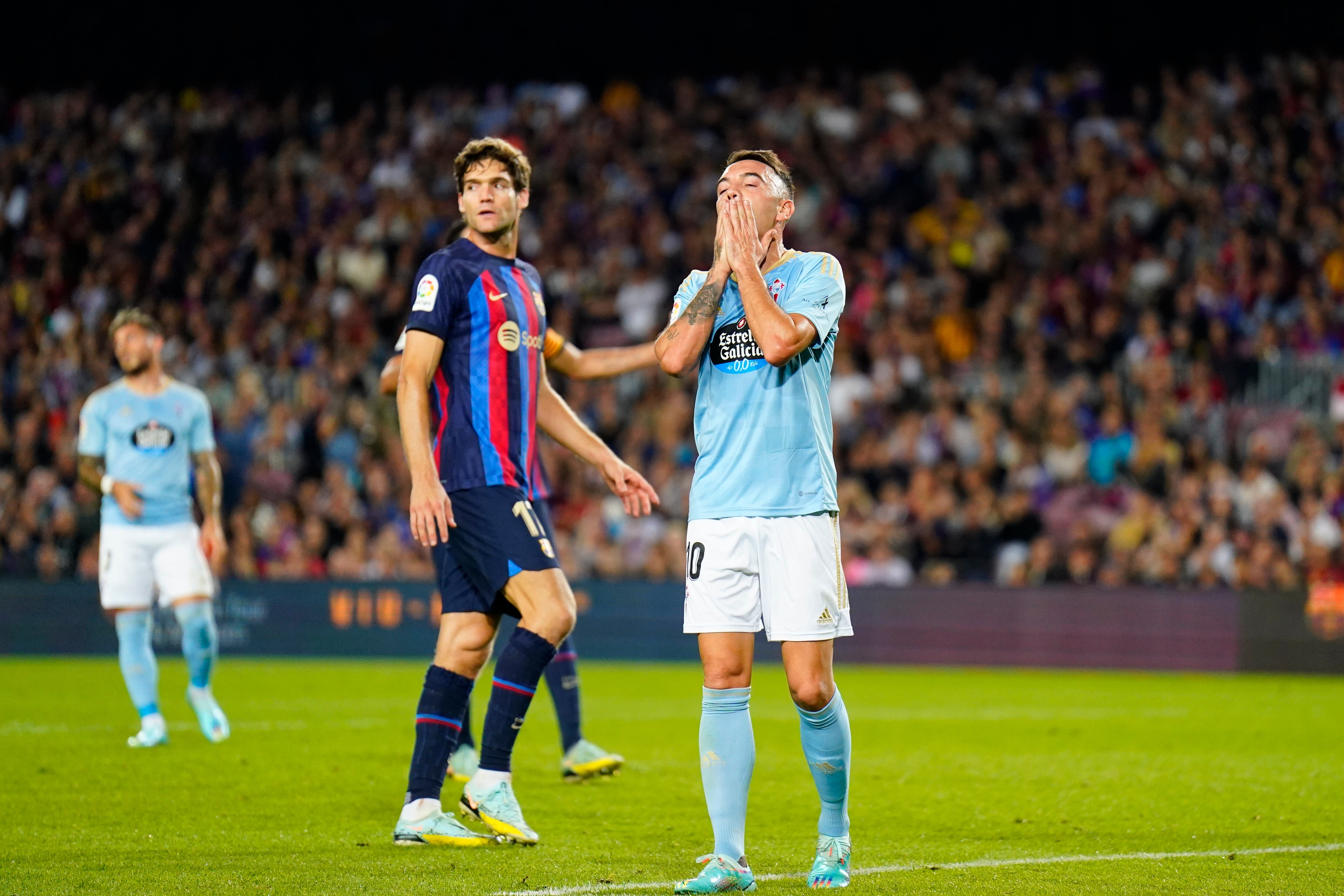 El Celta de Vigo se juega la salvación en su estadio frente al FC Barcelona. EFE/Siu Wu