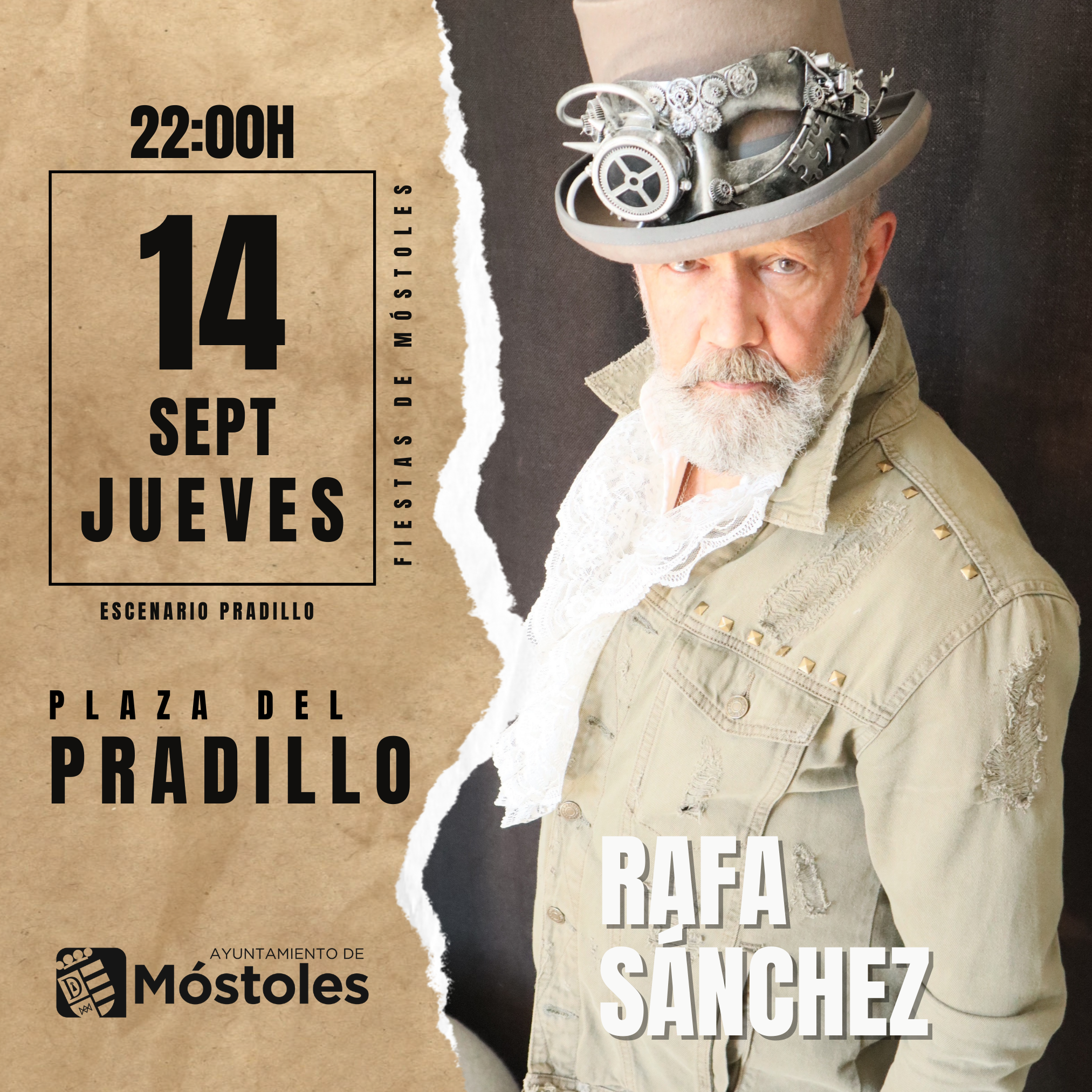 Rafa Sánchez actuará en las Fiestas Patronales de Móstoles.