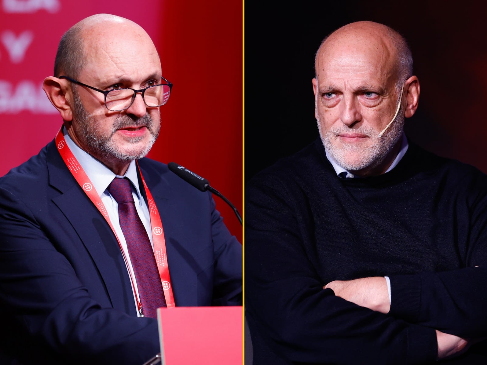 Rafael Louzán, presidente de la RFEF, y Javier Tebas, presidente de LaLiga.