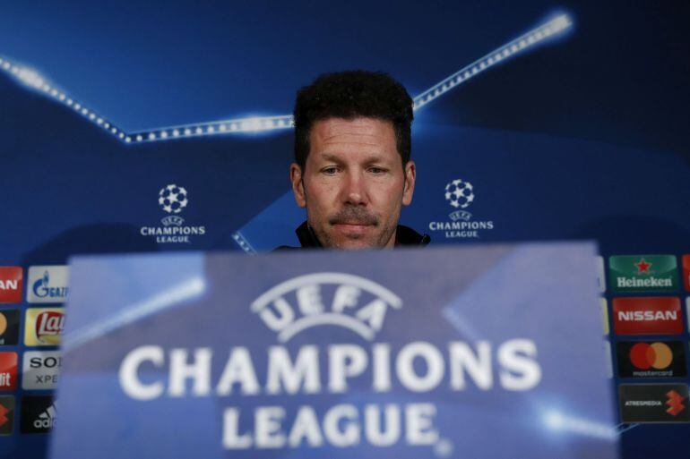 Simeone, en la sala de prensa