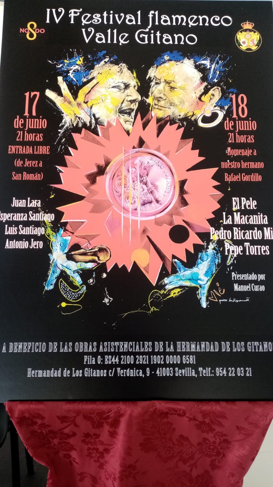 Cartel de José Tomás Pérez Indiano para el IV Festival Flamenco &#039;Valle Gitano&#039;