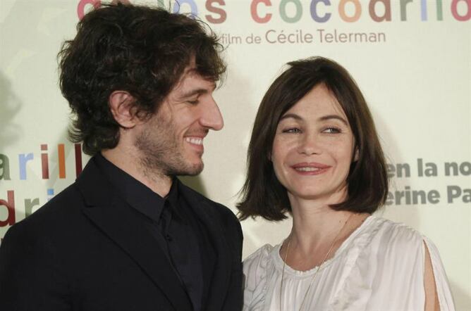 Quim Gutiérrez y Emmanuelle Béart en la presentación de &#039;Los ojos amarillos de los cocodrilos&#039; en Madrid