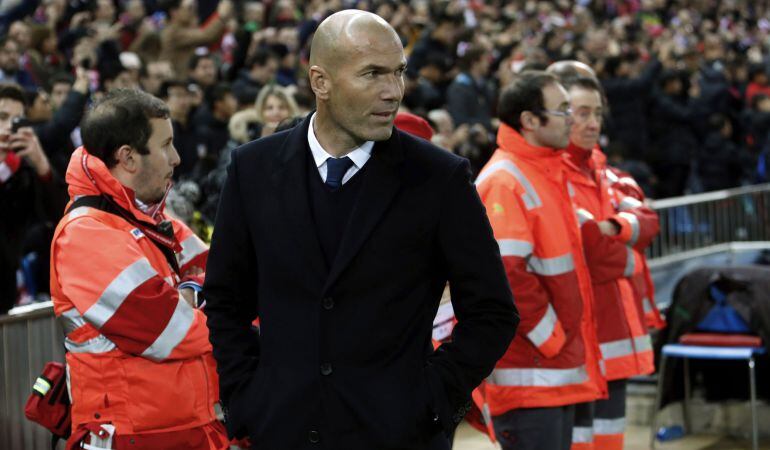 Zinedine Zidane, durante el partido del Calderón