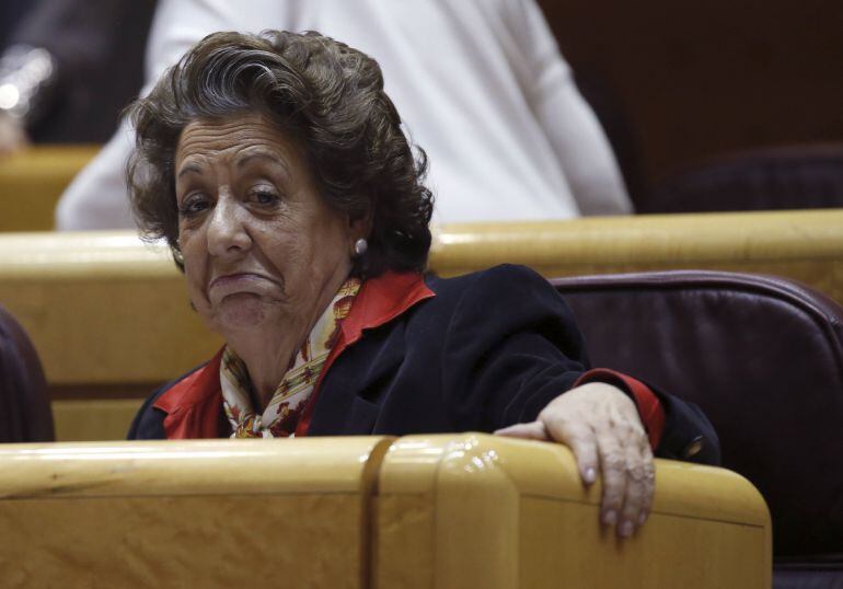 Rita Barberá, durante el último pleno en el Senado