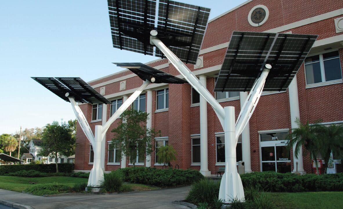 El Paseo Marítimo contará con un árbol solar que permitirá la recarga de vehículos eléctricos pequeños. Fuente: gabinete Ayuntamiento de València