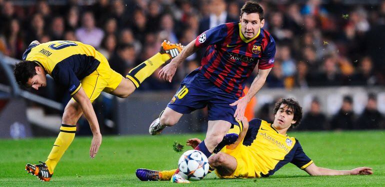 Leo Messi, en uno de los partidos de la Champions de la temporada pasada entre el Barcelona y el Atlético.