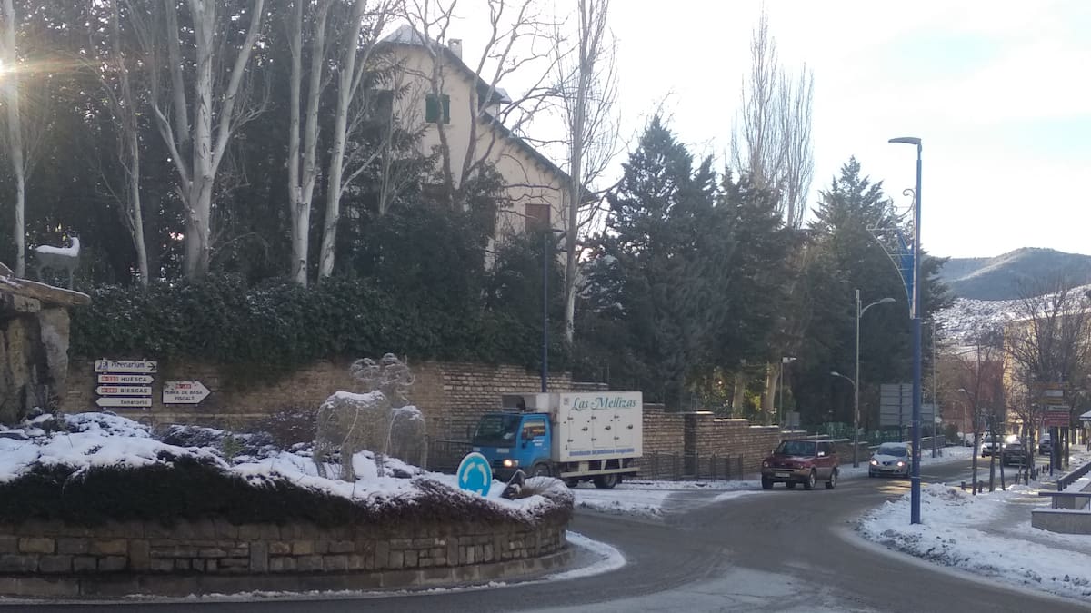 El Alto Gállego ha dado servicio del transporte escolar que se ha realizado con lentitud