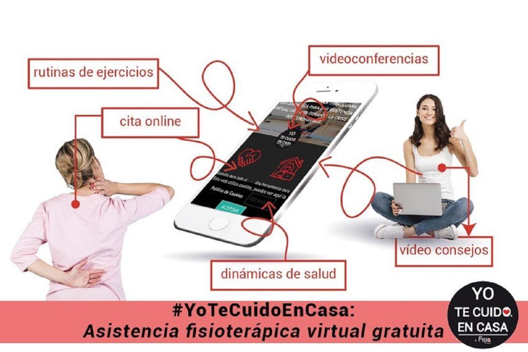 Yo te cuido en casa, asistencia fisioterápica virtual gratuita