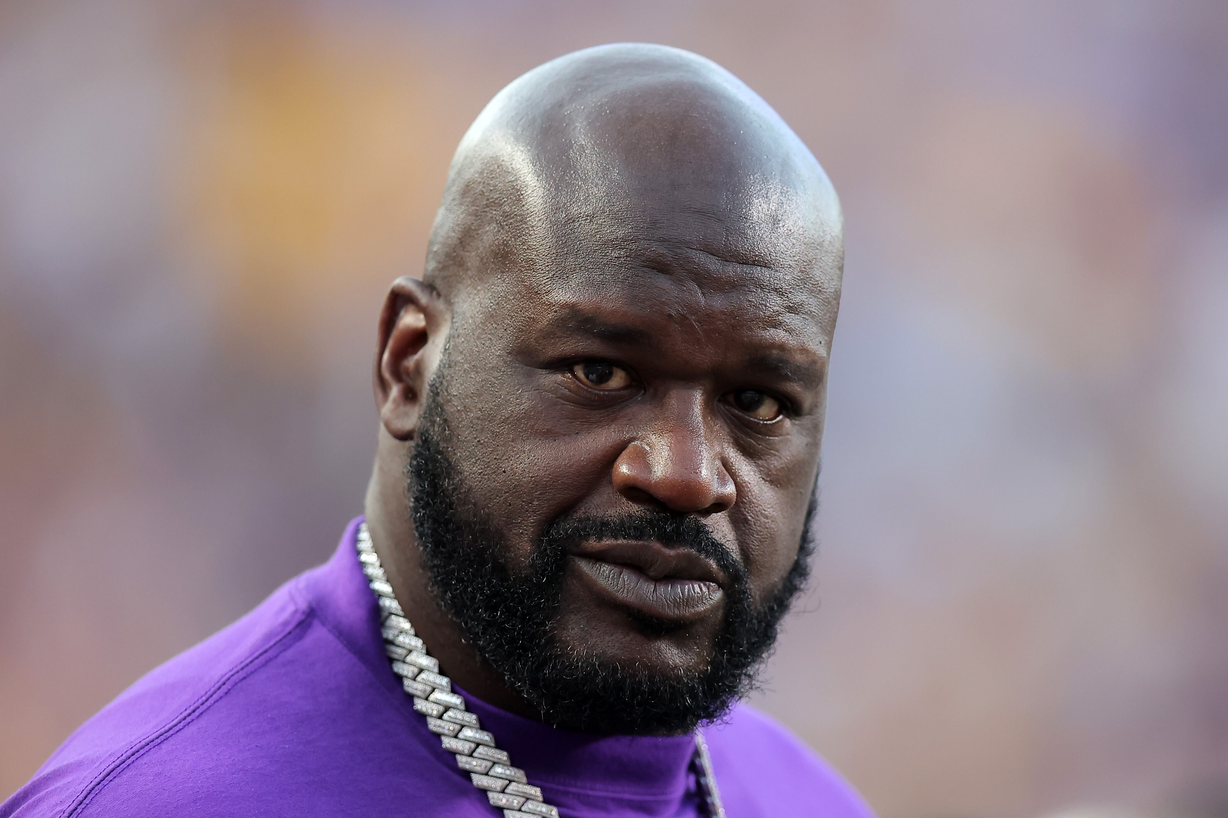 Shaquille O&#039;Neal, durante un partido en el estadio Tiger Stadium