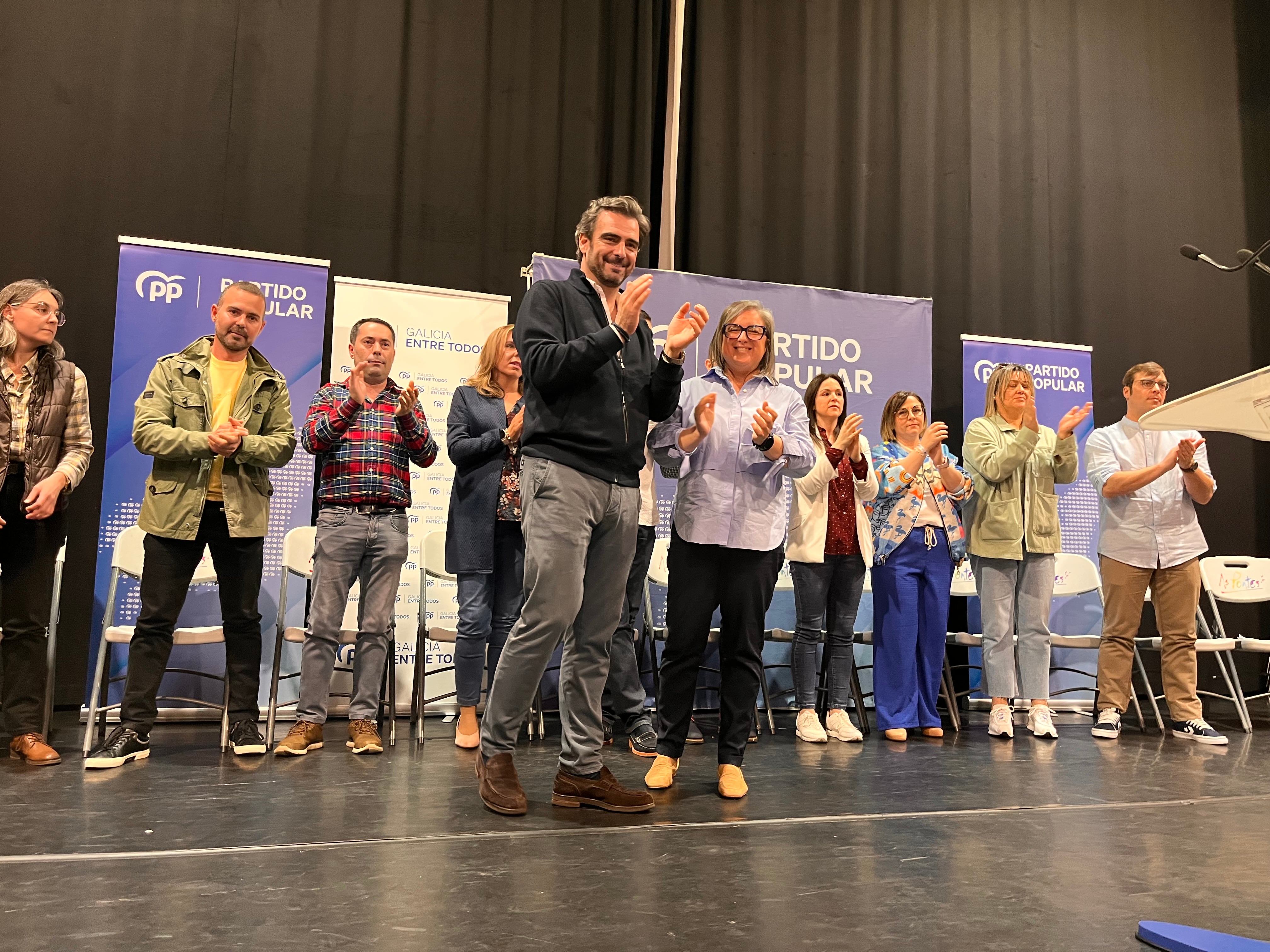 Diego Calvo ha encabezado el acto de este sábado en As Pontes (foto: PP)