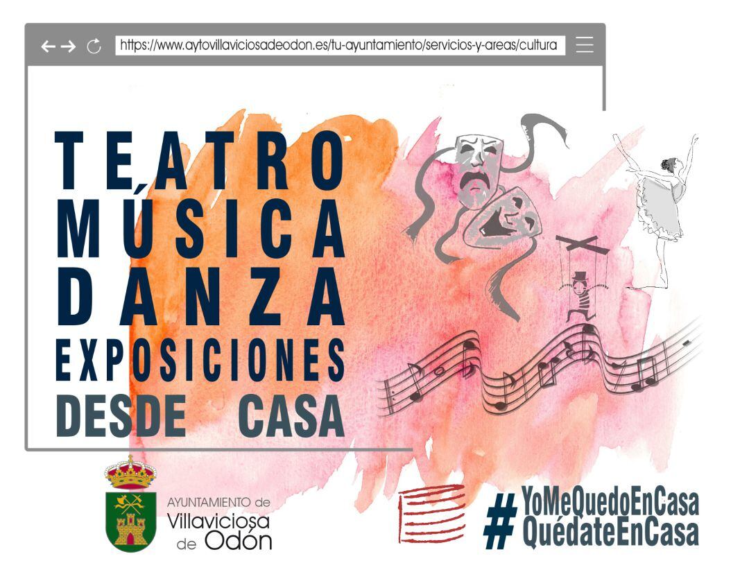 Cartel de la programación cultural de Villaviciosa de Odón durante el estado de alarma