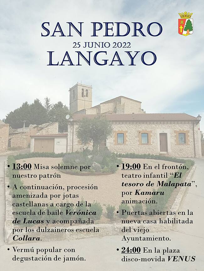 El programa de Fiestas de San Pedro de Langayo para este 2022
