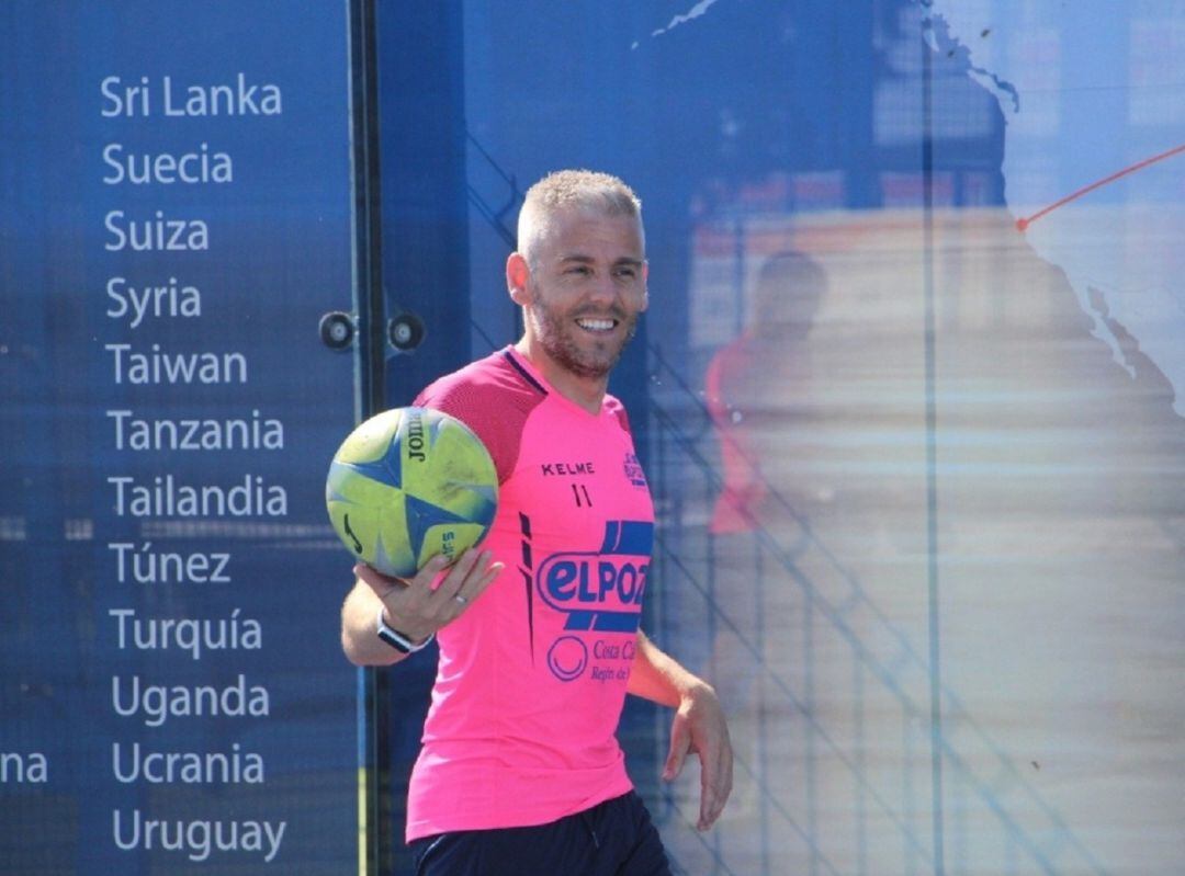 Miguelín durante un entrenamiento