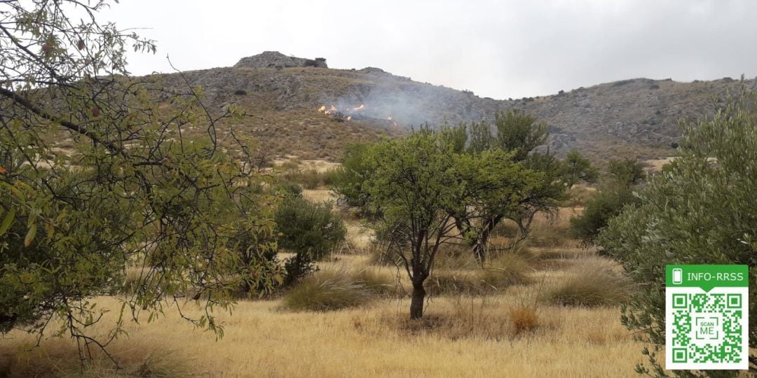 Conato de incendio registrado en Jódar el pasado 23 de julio.