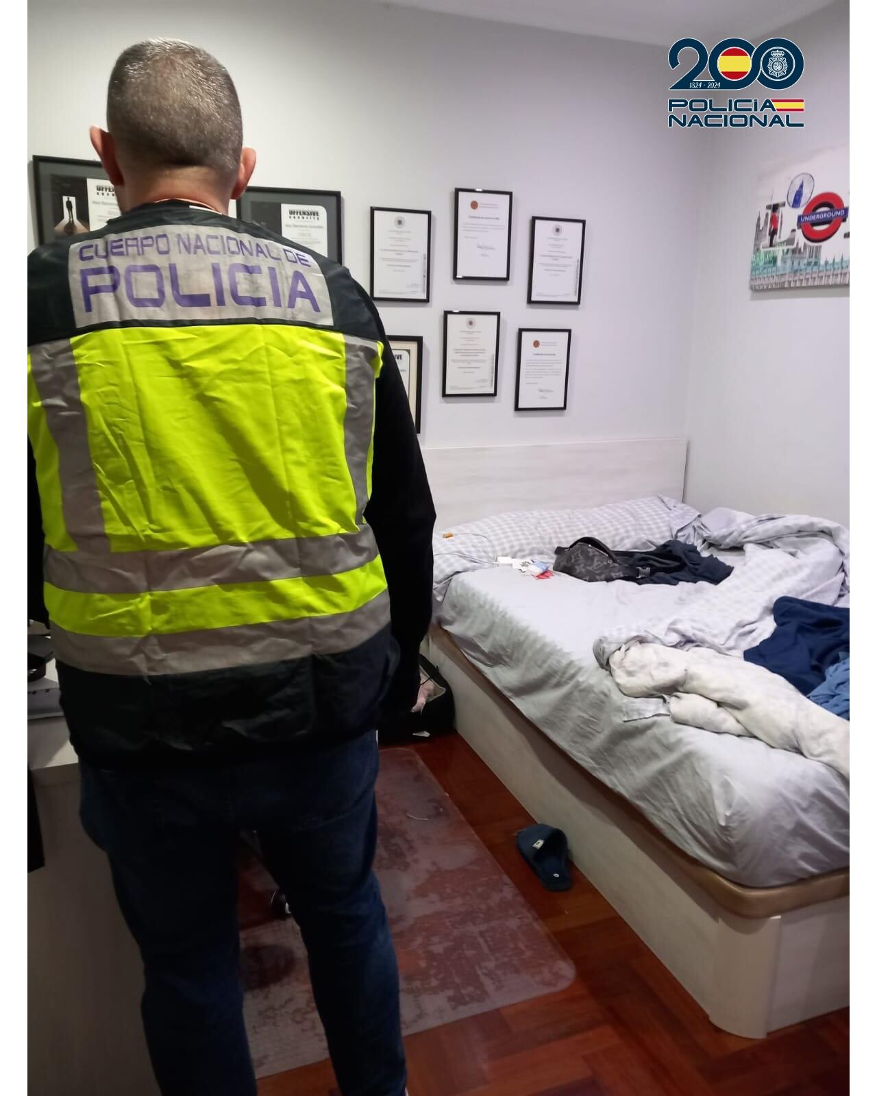 Foto del registro facilitada por la Policía Nacional