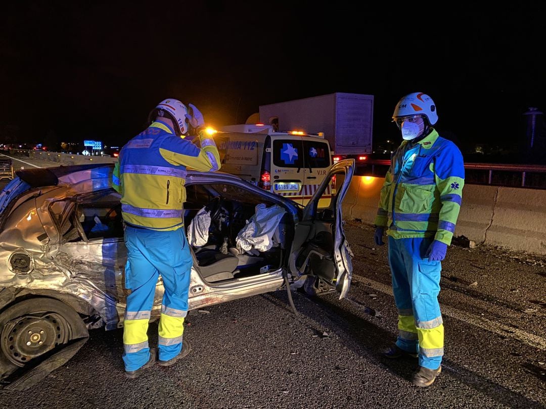 Lugar del accidente en la A-5