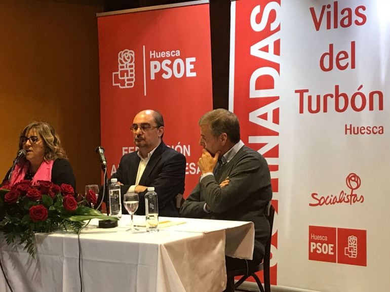 Javier Lambán en las jornadas de la federación socialista altoaragonesa