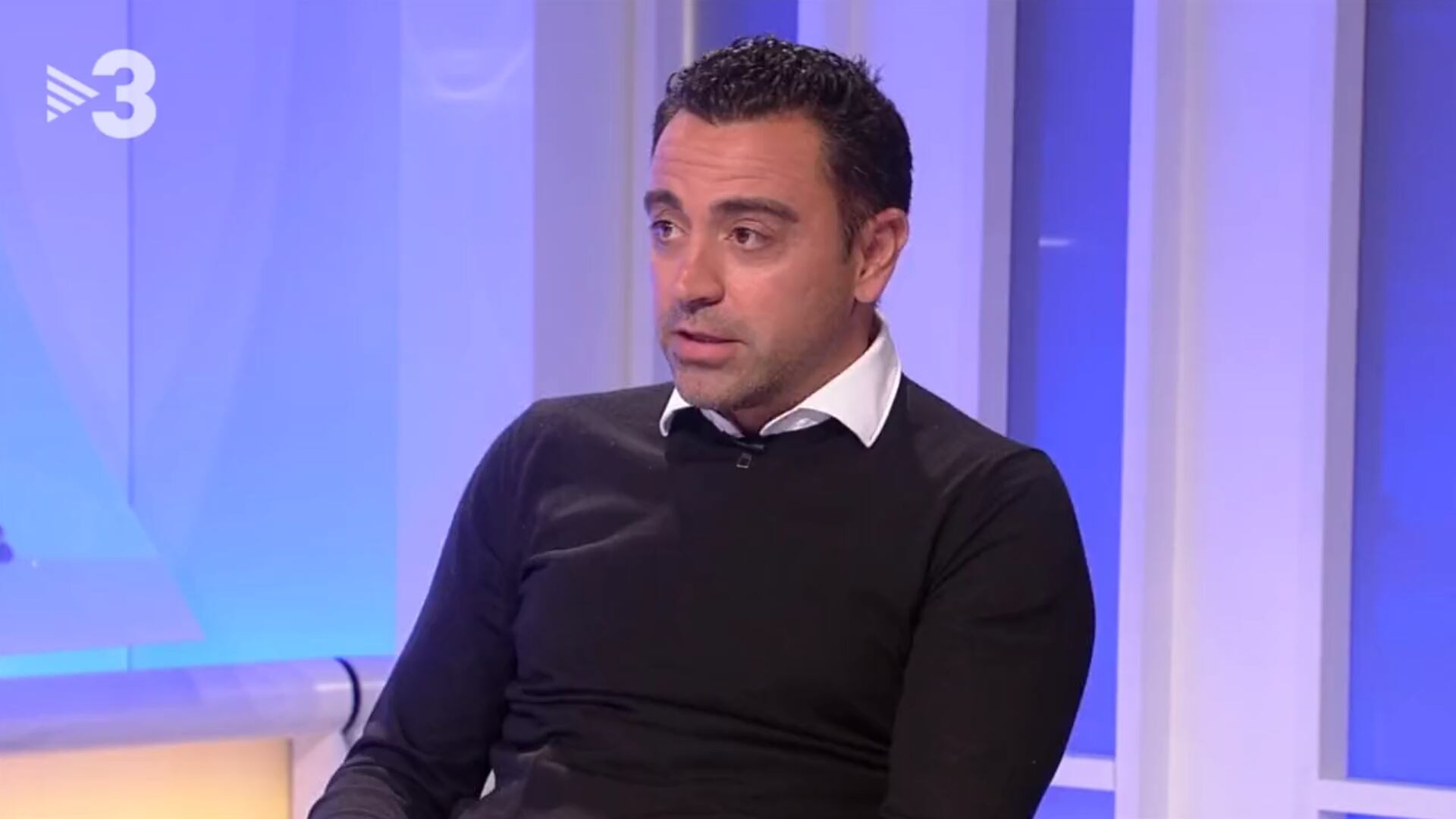 Xavi Hernández en una entrevista de TV3