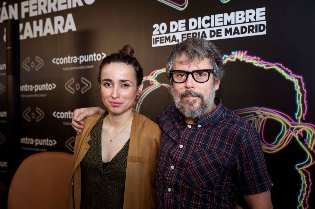 Zahara e Iván Ferrero, durante la presentación de Contrapunto, su concierto conjunto en Madrid