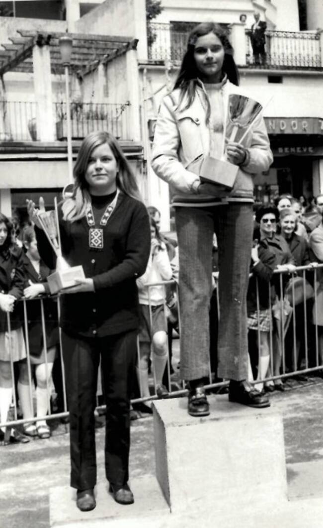 Maria Dolors Agràs al podi després d'una competició a Andorra.