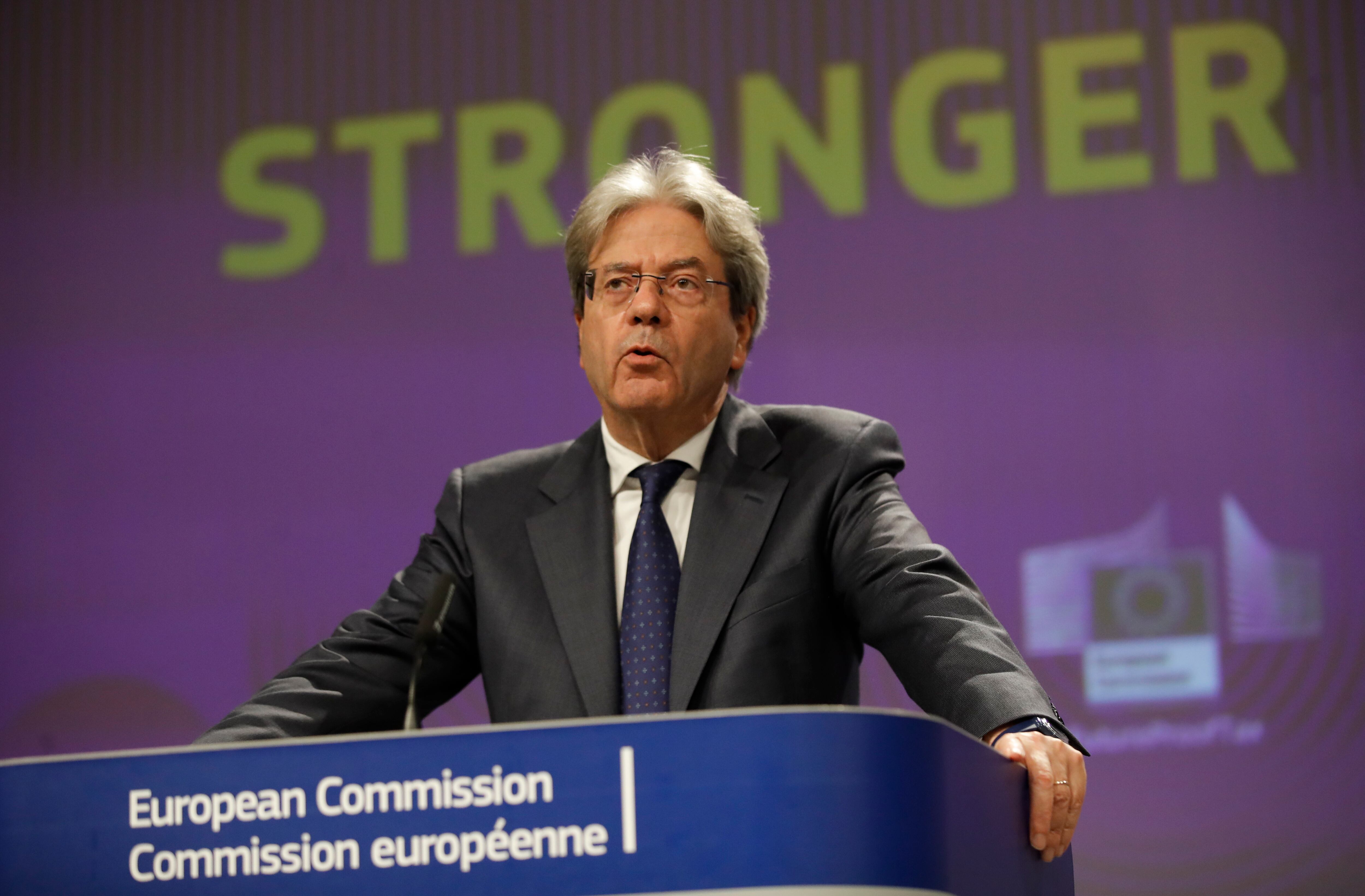 El comisario de Economía de la UE, Paolo Gentiloni.