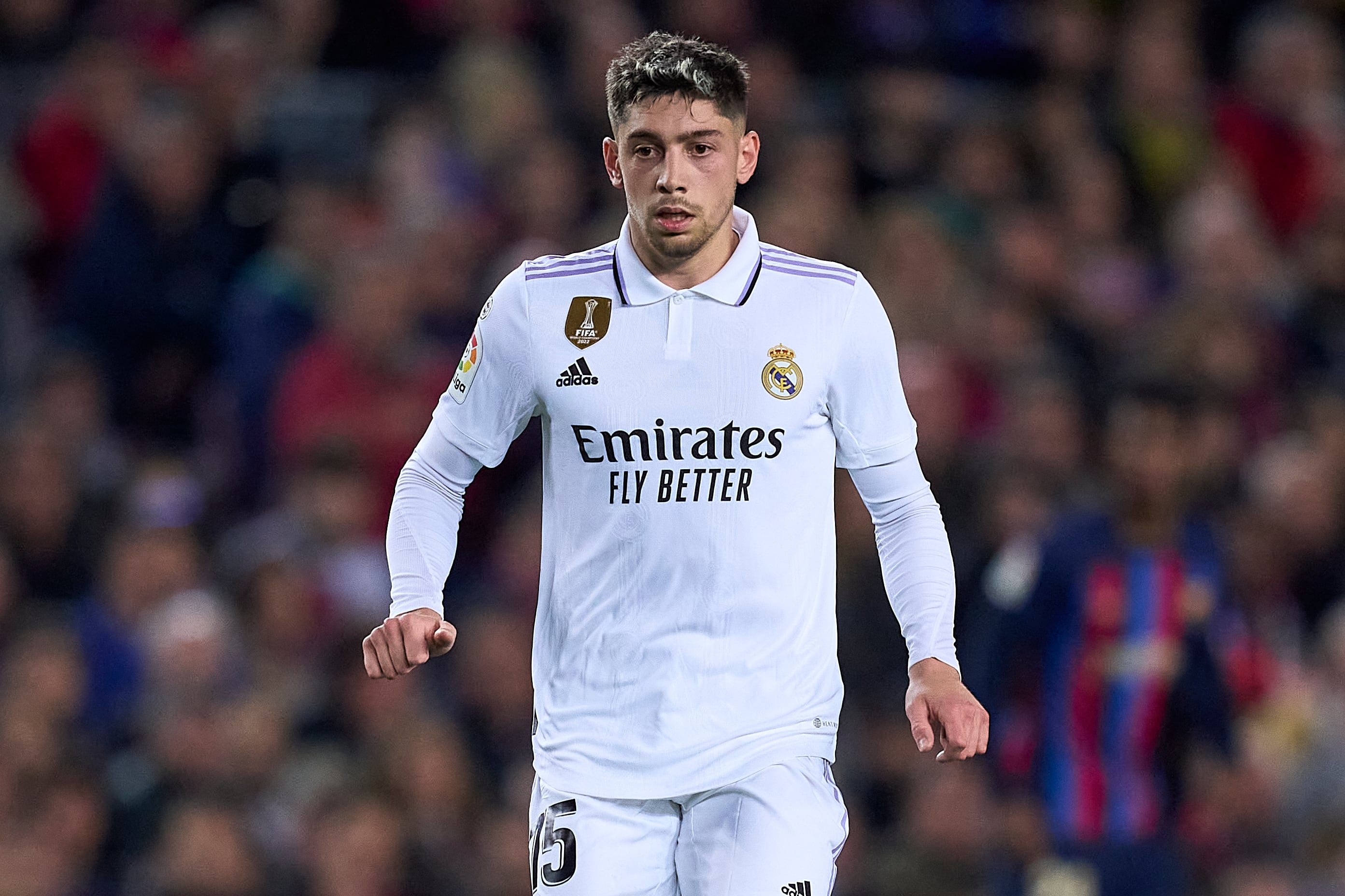 Fede Valverde, durante el partido ante el Barça.