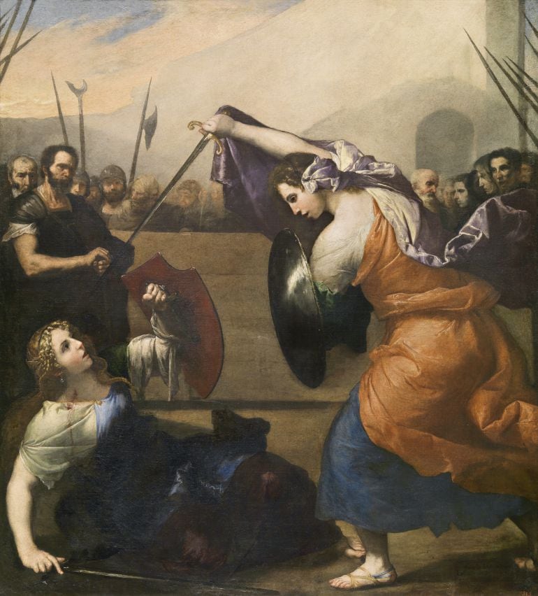 &#039;Combate de mujeres&#039;, de José de Ribera, una de las piezas que el Museo del Prado ha cedido a la exposición &#039;Tratados de Paz&#039;.