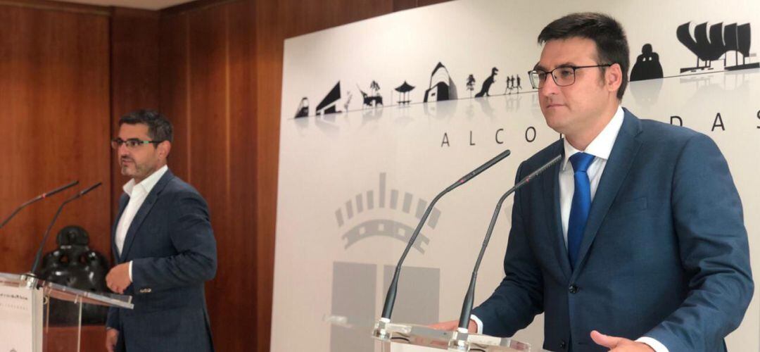 El alcalde Rafael Sánchez Acera (PSOE) y el vicealcalde Miguel Ángel Arranz (Cs)