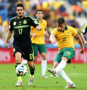 Koke fue titular ante Australia en al Mundial de Brasil.