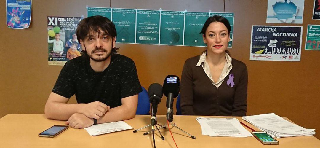 Sergio Manzano e Isabel Déniz son concejales de Ganar Fuenlabrada.