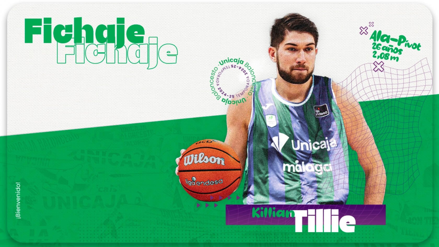 Así anunció el Unicaja el fichaje de Tillie