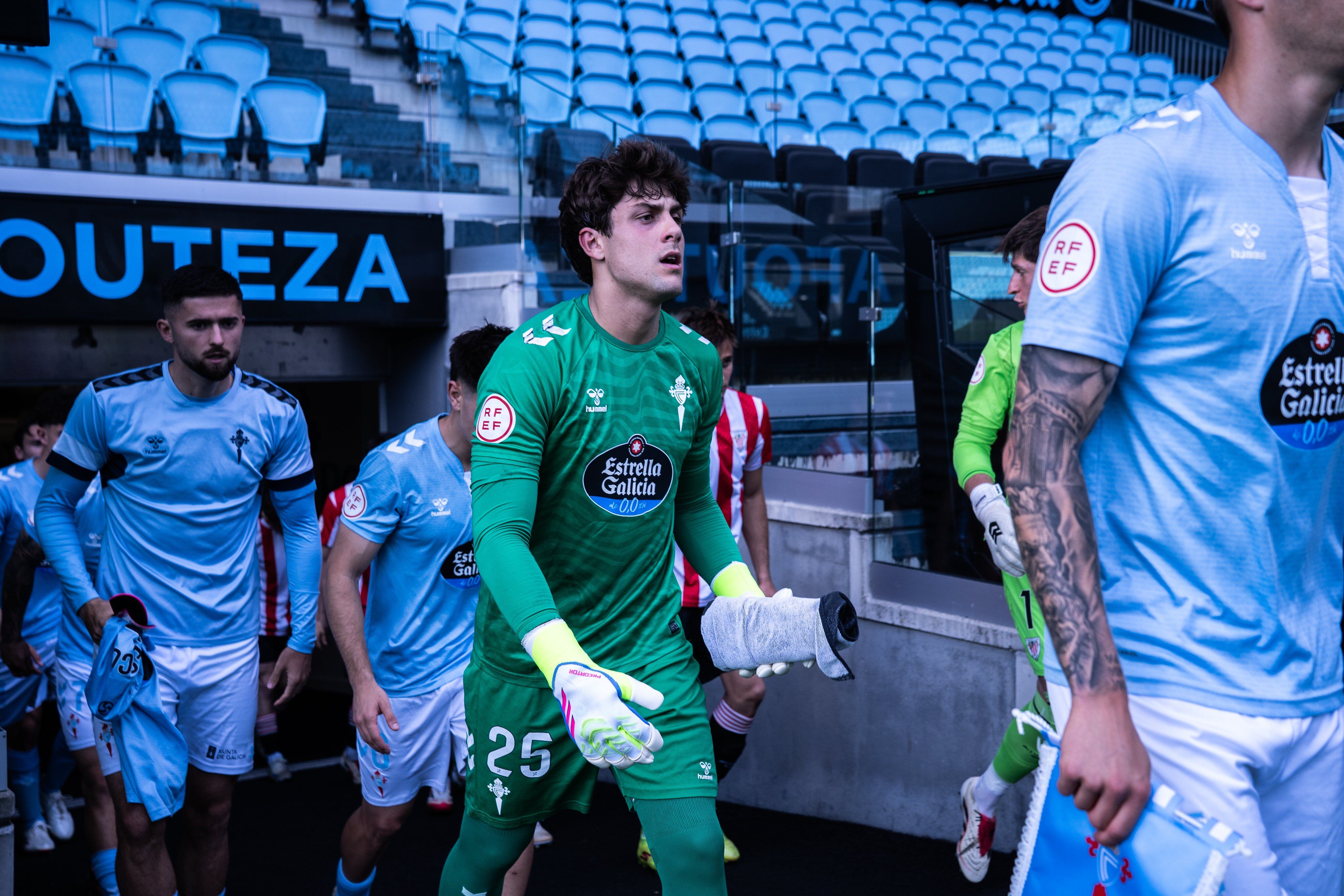 Futbolistas del Celta Fortuna en Balaídos esta temporada