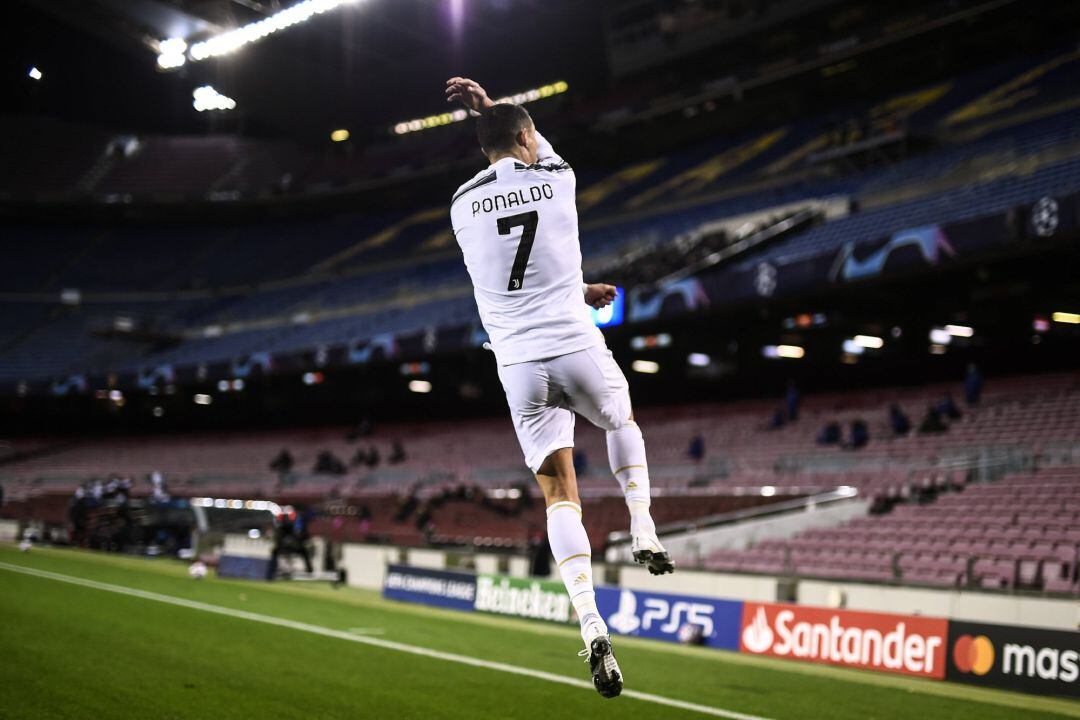 Cristiano Ronaldo celebra un gol en el partido de Champions