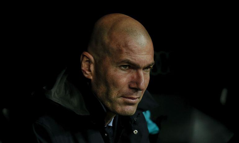 Zidane durante el Real Madrid - Getafe del sábado pasado en el Bernabéu