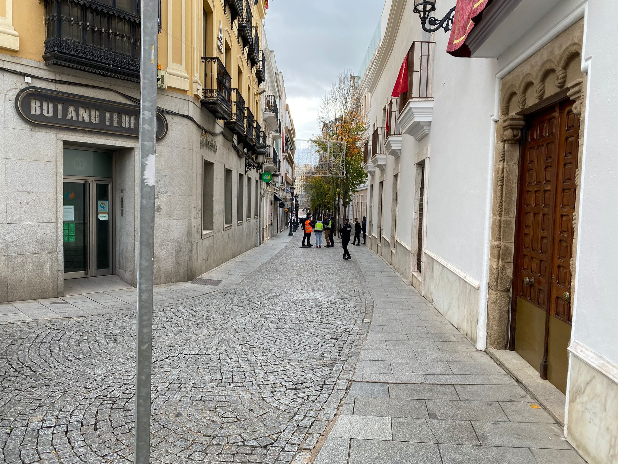 Dispositivo de la Policía Nacional en la Diputación de Badajoz