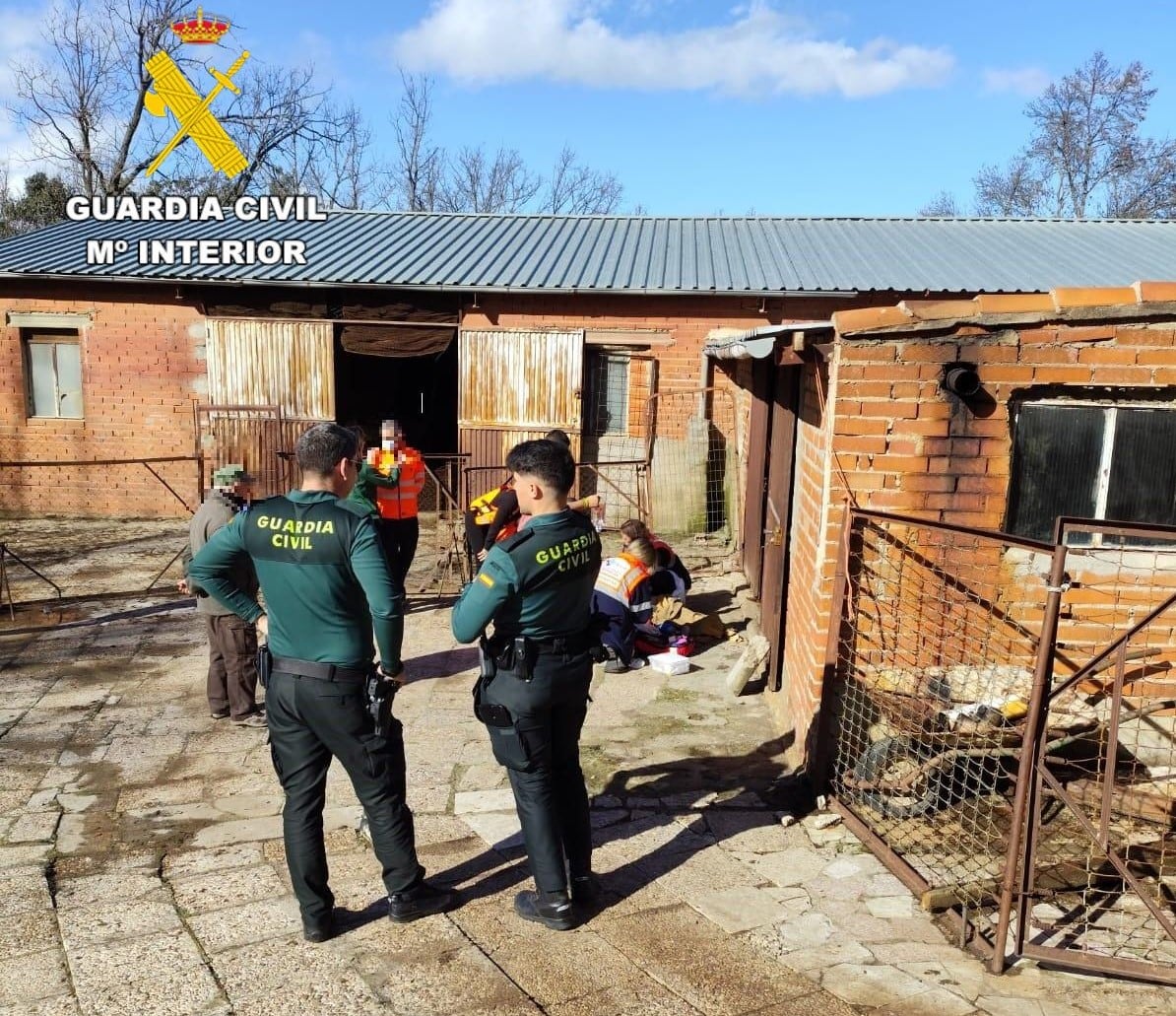 Los agentes lograron reanimar al ganadero hasta la llegada de los servicios sanitarios