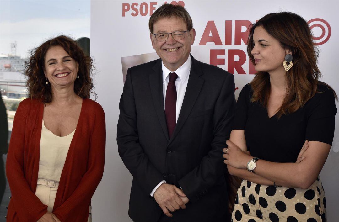 María Jesús Montero, Ximo Puig y Sandra Gómez