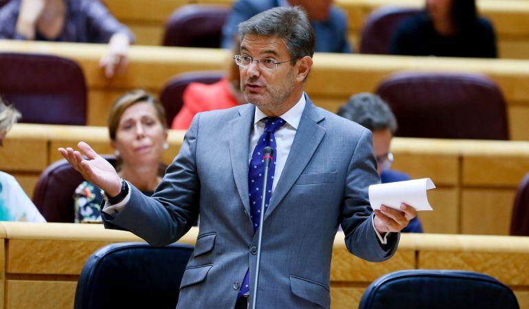 El ministro de Justicia, Rafael Catalá , durante una intervención en el Senado.