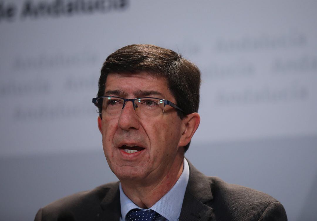 El vicepresidente de la Junta de Andalucía y consejero de Turismo, Regeneración, Justicia y Administración Local, Juan Marín. Imagen de archivo.