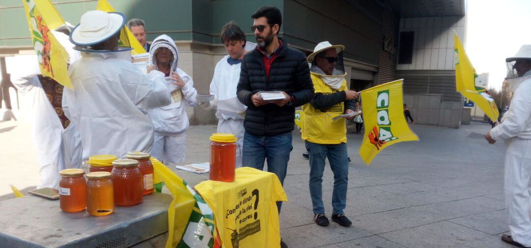 Concentración de apicultores jiennenses en Jaén capital.