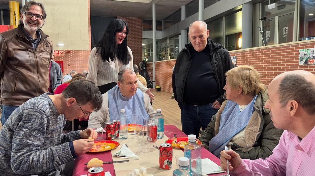 Tebas, Orduna y Rodríguez en la cena de Nochebuena en la Cruz Blanca de la mano de LaLiga