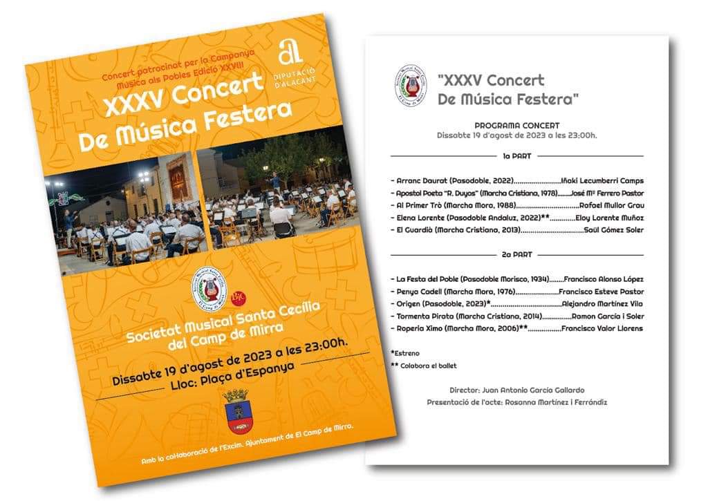 Programa del concierto