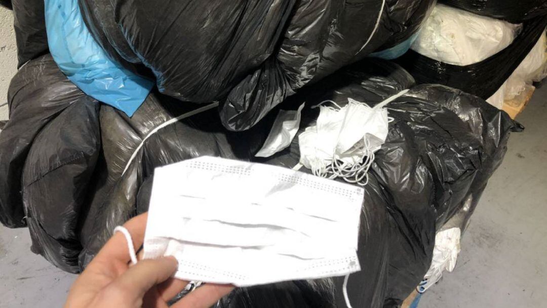 Mascarillas recicladas.