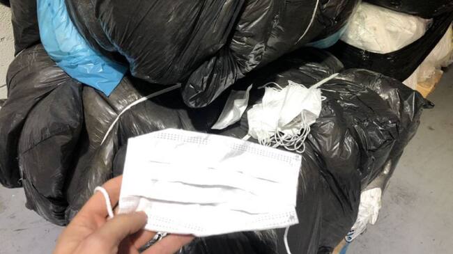 Mascarillas recicladas.