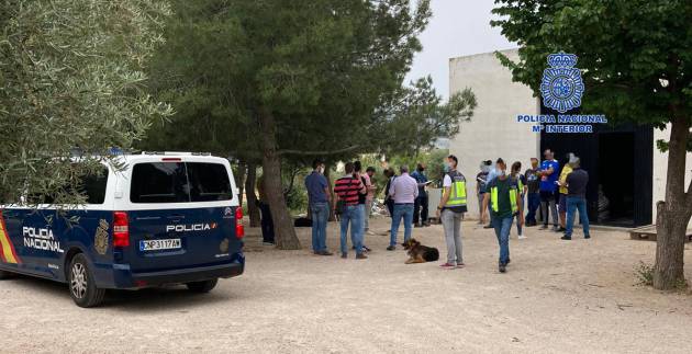 Momento de la operación policial